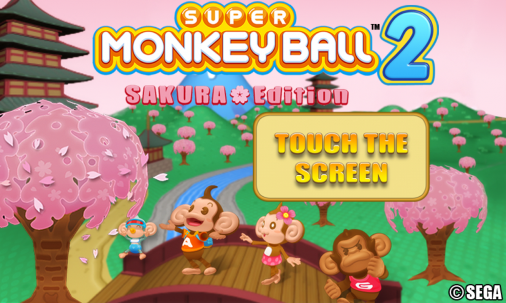 Super Monkey Ball 2: Sakura Edition Title Screen